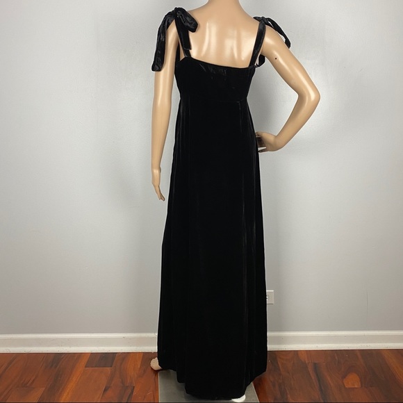 NEW PRIVACY PLEASE BLACK VELVET MAXI DRESS - Picture 7 of 8